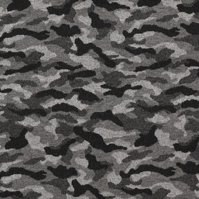 Strickjacquard Camouflage Metallic – schwarz/silber metallic, 
