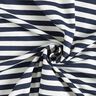 French Terry Sommersweat garngefärbte Streifen – wollweiss/marineblau,  thumbnail number 4