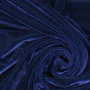 Stretch Samt - marineblau | Reststück 50cm, 