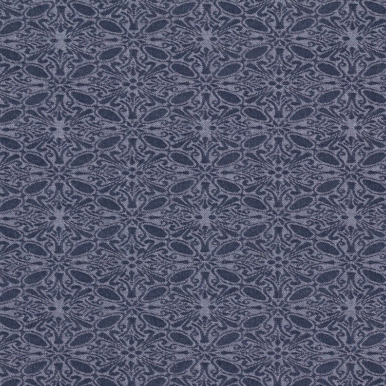 Stretch Jacquard Ornamente – jeansblau,  image number 1