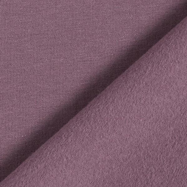 Leichter Baumwollsweat Uni – pflaume | Reststück 100cm