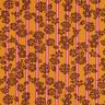 Baumwollstoff Cretonne Blumen auf Streifen – currygelb/purpur,  thumbnail number 1