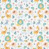 Baumwollsatin Safari Tiere – weiss/hellblau,  thumbnail number 1