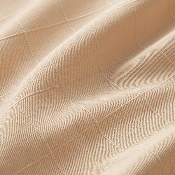 Dekostoff Gitter-Karo recycelt – dunkelbeige, image number 2
