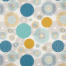 Dekostoff Halbpanama Kreise – blau,  thumbnail number 1