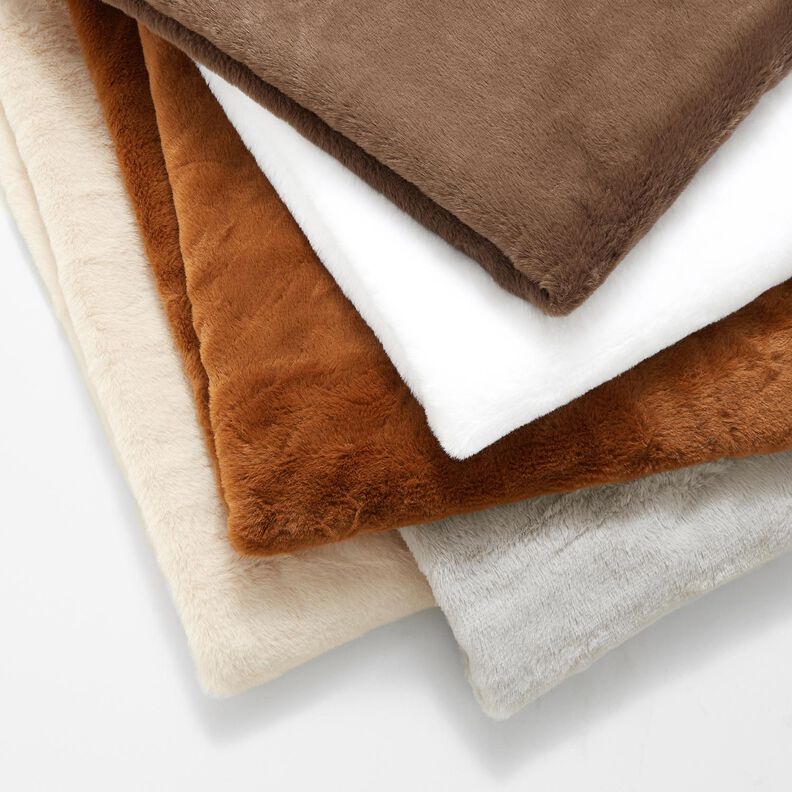 Hochwertiges, einfarbiges Kunstfell – hellgrau,  image number 4