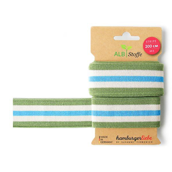GOTS Bio Jacquardband STRIPE ME COLLEGE [200 cm | 3,5 cm] | Albstoffe | Hamburger Liebe,  image number 1