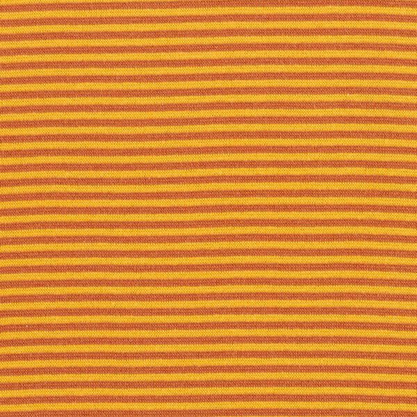 Bündchen Schlauchware schmale Ringel – terracotta/gelb,  image number 1