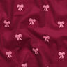 Babycord gestickte Schleifen | Poppy Fabrics – karminrot,  thumbnail number 2