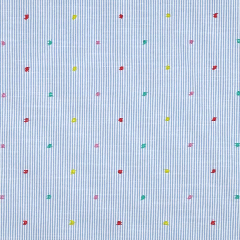 Feiner Baumwollbatist Dobby und Streifen | Poppy Fabrics – hellblau/weiss,  image number 1