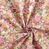Baumwollpopeline romantische Blumen – rosa/beige,  thumbnail number 3