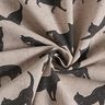 Dekostoff Halbpanama Katzen – schwarz,  thumbnail number 3