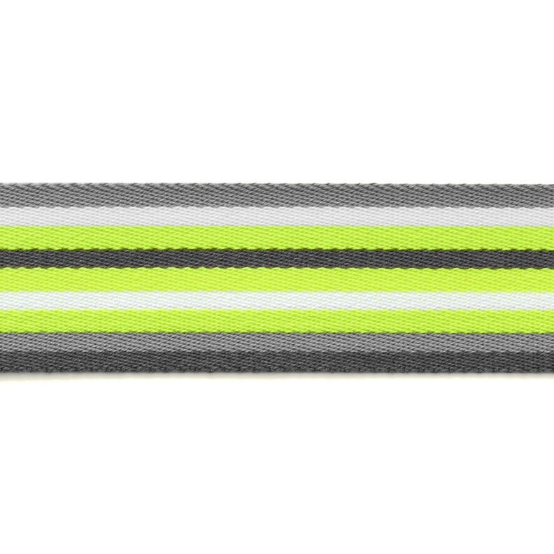 Taschengurtband Neon [ 40 mm ] – neongelb/grau,  image number 3
