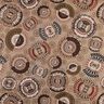 Dekostoff Jacquard elegantes Mandala – dunkeltaupe/burgunder,  thumbnail number 1