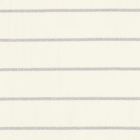 Jersey breite Glitzerstreifen – weiss/silber metallic, 