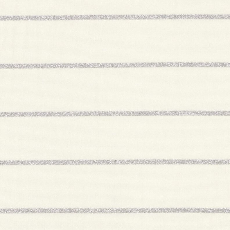 Jersey breite Glitzerstreifen – weiss/silber metallic,  image number 1