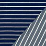 Frotteejersey Streifen – nachtblau/elfenbein,  thumbnail number 4