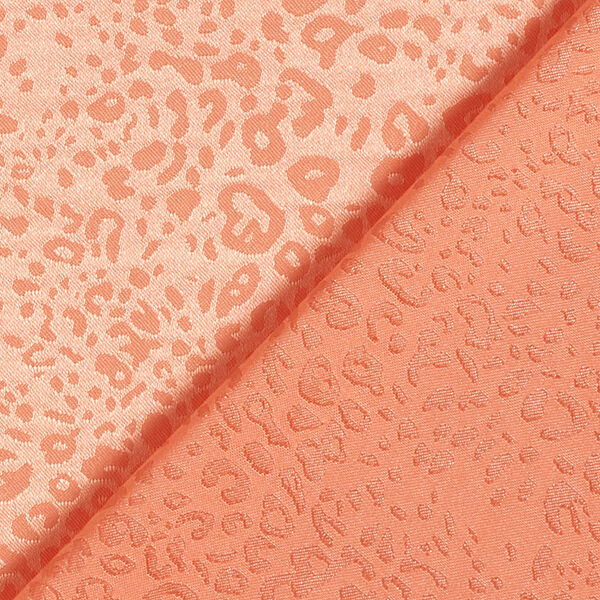Polyester Satin minimalistisches Leomuster – pfirsichorange | Reststück 50cm