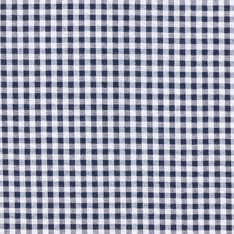 Seersucker Baumwollmix Vichy-Karos – marineblau,  image number 1