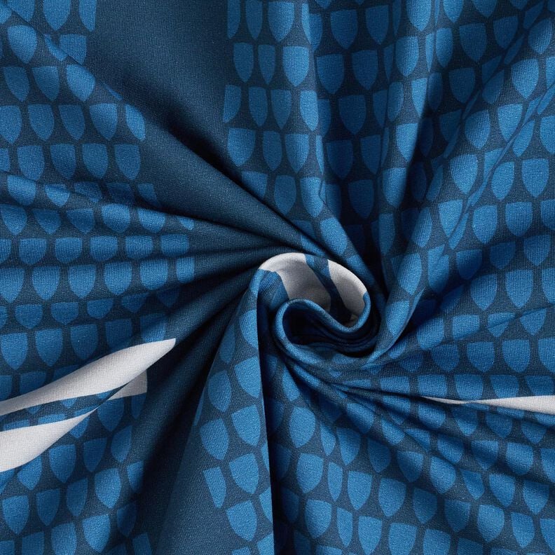 French Terry Panel Einmal Polizistin sein | Stoff&Liebe – jeansblau/silbergrau, image number 3