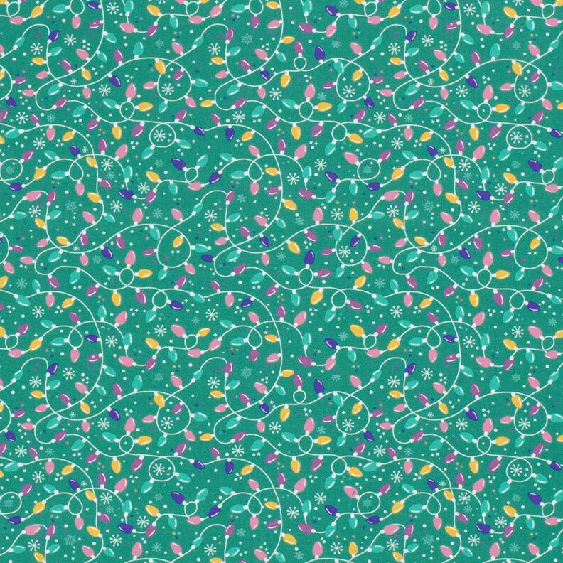 Baumwollstoff Popeline Lichterkette – eukalyptus/lavendel, image number 1