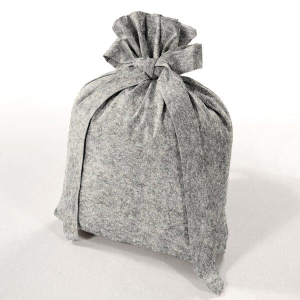 Filz 90cm / 1mm stark Melange – grau | Reststück 50cm