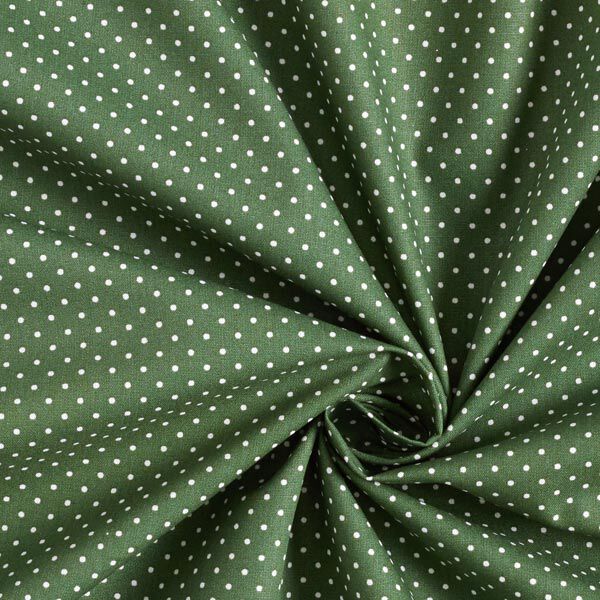 Baumwollpopeline kleine Punkte – dunkelgrün/weiss,  image number 5
