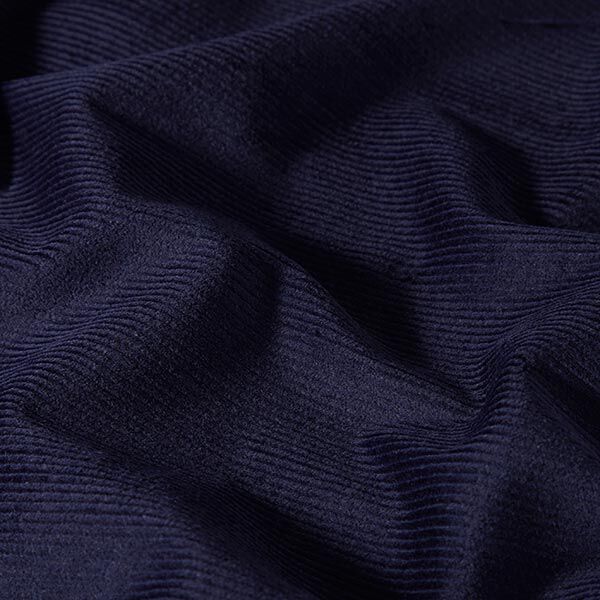 Elastischer Genuacord, vorgewaschen – marineblau | Reststück 100cm