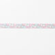 Satinband Blumen – grau/rosa,  thumbnail number 2