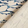 Dekostoff Halbpanama Fischschwarm – natur/marineblau,  thumbnail number 4
