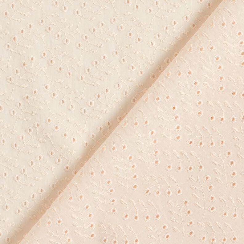 Batist Lochstickerei Blätterranken – creme,  image number 3