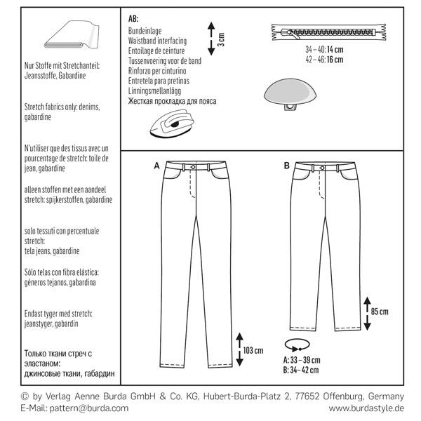 Hose / Jeans / 3/4 Hose | Burda 6534 | 34-46, image number 7