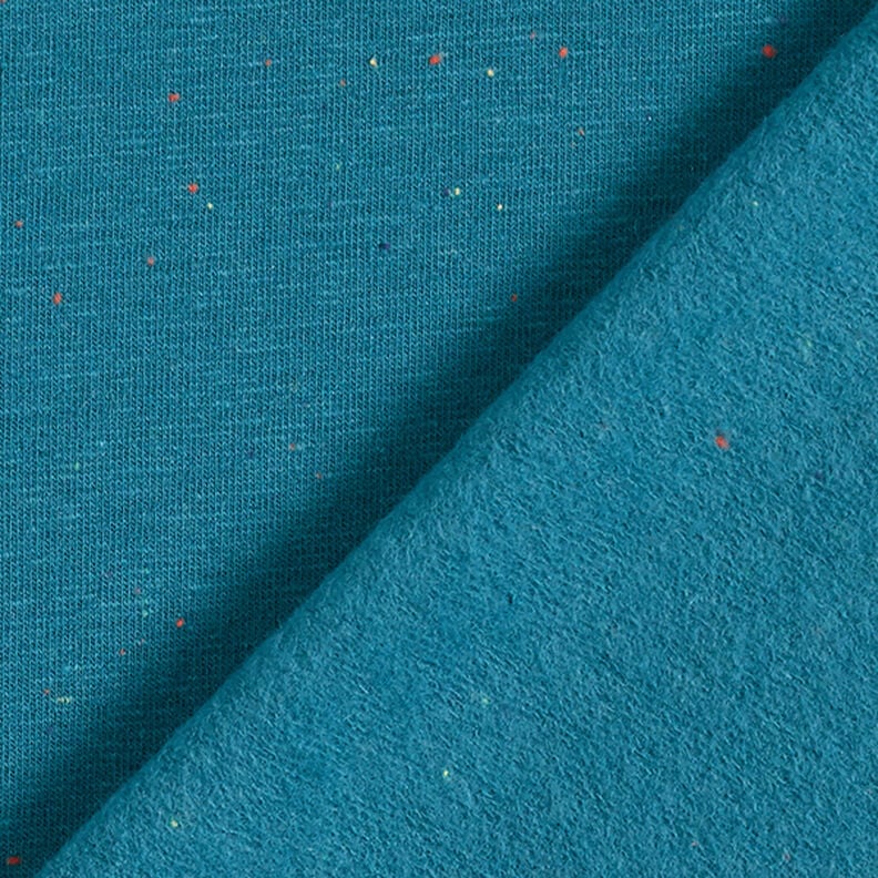 Kuschelsweat bunte Sprenkel – petrol,  image number 4