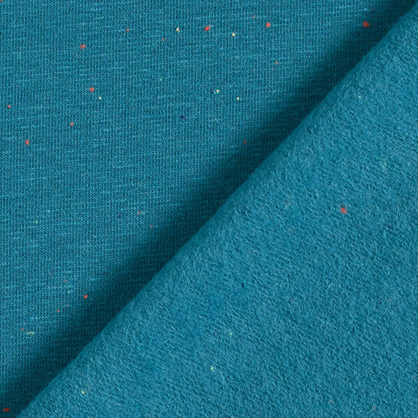 Kuschelsweat bunte Sprenkel – petrol, image number 4