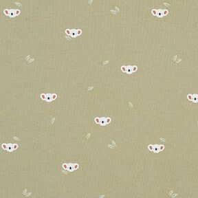 Baumwolljersey Koala-Köpfe – pistazie, 