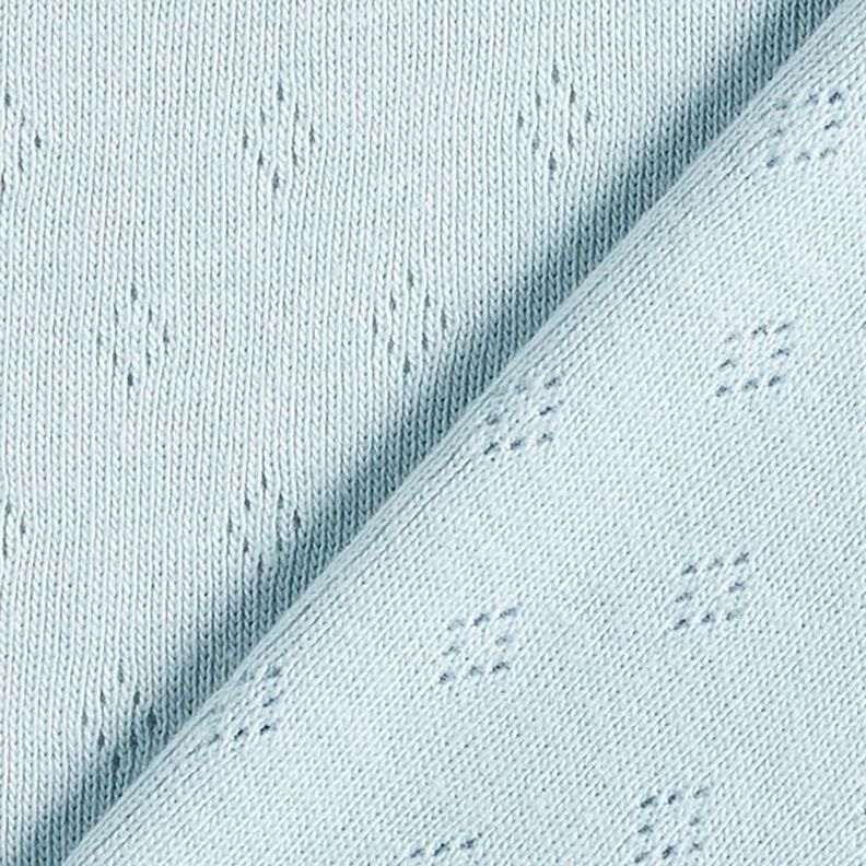 Feinstrickjersey mit Lochmuster – hellblau,  image number 3