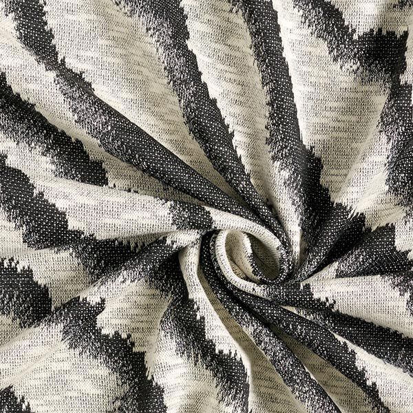 Strickjacquard Glitzer Zebramuster – wollweiss/schwarz, image number 4