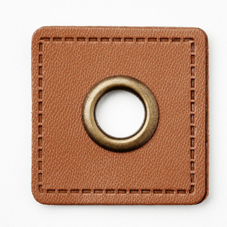 Ösenpatch [30 x 30 mm] – bronze/kupfer,  image number 1
