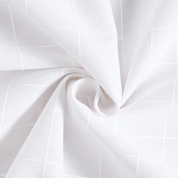 Dekostoff Gitter-Karo recycelt – weiss, image number 1