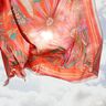 Beachwear Panel Pareo Sommerblumen – orange/gelboliv,  thumbnail number 2