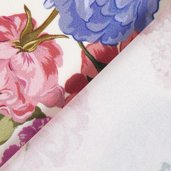 Blusenstoff Viskose bunte Kletterrosen – wollweiss, image number 4