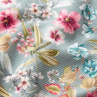 Pique Super Stretch tropische Blumen – schilf, 