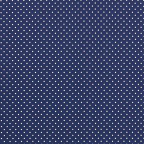 Baumwollpopeline kleine Punkte – marineblau/weiss, 