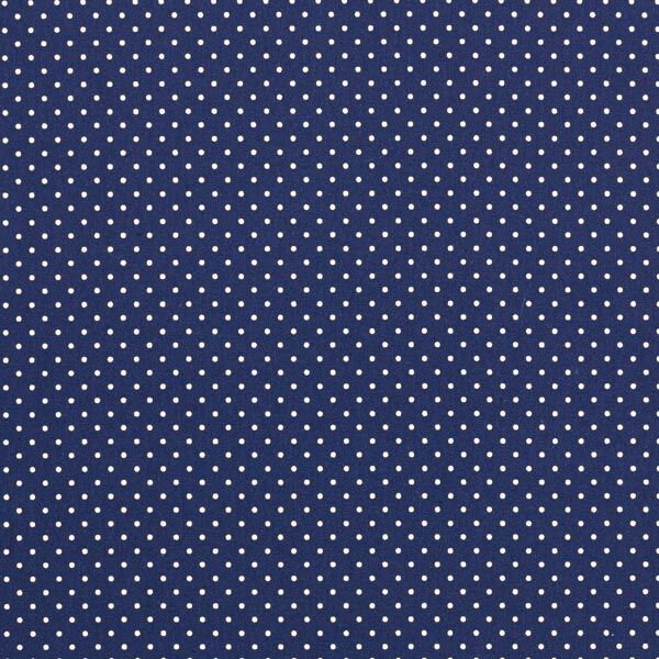 Baumwollpopeline kleine Punkte – marineblau/weiss | Reststück 50cm