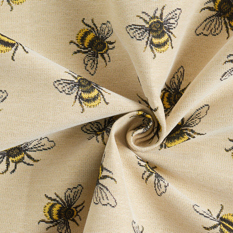Dekostoff Gobelin Bienenschwarm – hellbeige/gelb,  image number 4
