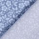 Baumwollpopeline Bi-Color-Blumen – jeansblau/hellblau,  thumbnail number 4