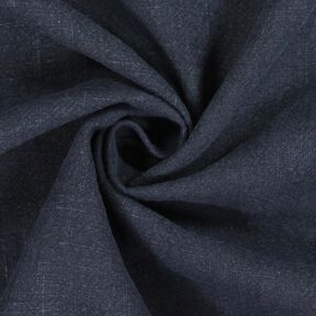 Leinenstoff Ramie-Mix stonewashed, schwere Qualität – nachtblau, 