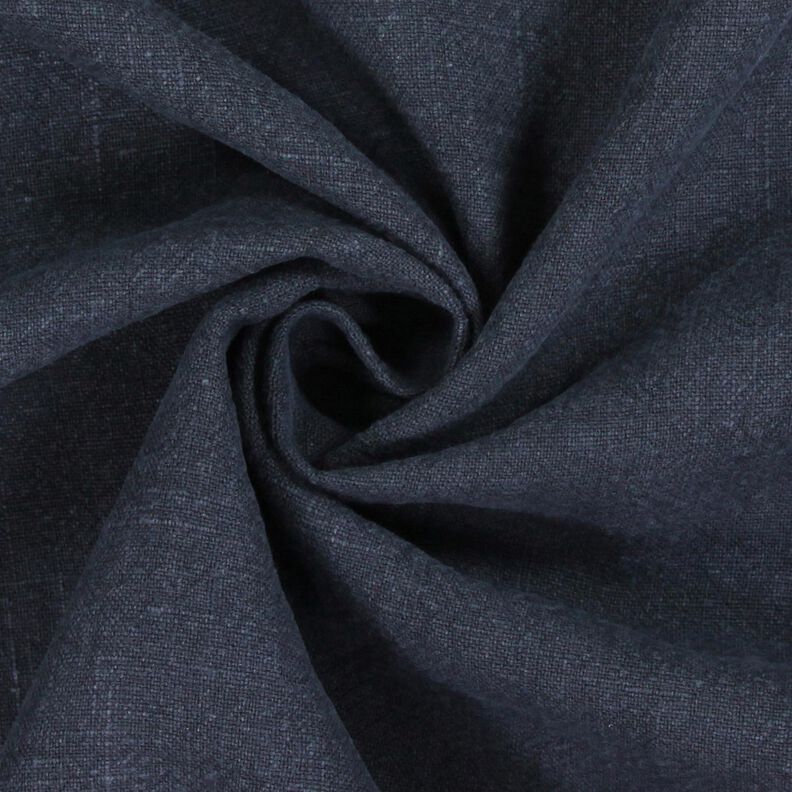 Leinenstoff Ramie-Mix stonewashed, schwere Qualität – nachtblau,  image number 2