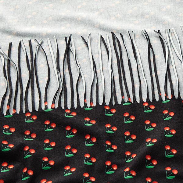 FRINGE ME Cherry – schwarz | Albstoffe | Hamburger Liebe, image number 6