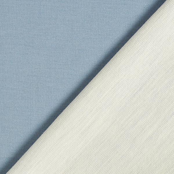 GOTS Wolle-Baumwoll Jersey Doubleface | Albstoffe – blaugrau/natur | Reststück 50cm,  image number 1